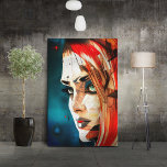 Gesichter - 003 leinwanddruck<br><div class="desc">Einzigartige Kollektion dynamischer, moderner Pop Kunst inspiriert Frauen zeigt Illustrationen.</div>