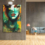 Gesichter - 005 leinwanddruck<br><div class="desc">Einzigartige Kollektion dynamischer, moderner Pop Kunst inspiriert Frauen zeigt Illustrationen.</div>