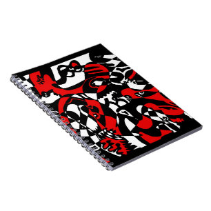 "Gesichter" Abstrakte Kunst Notizblock