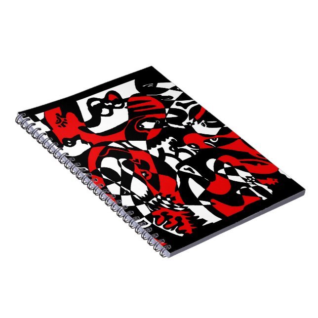 "Gesichter" Abstrakte Kunst Notizblock (Rechte Seite)