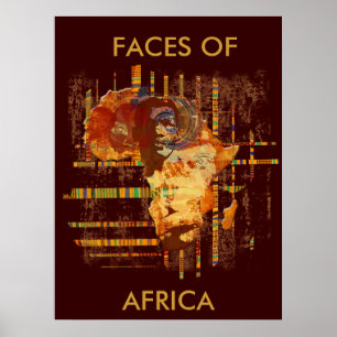 Gesichter Afrikas - Limitierte Edition riesiges Po Poster