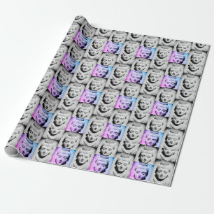 Gesichter der antiken Buddha- und Shakyamuni-Farbe Geschenkpapier