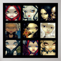 Gesichter der Fee Vampire #1 ART PRINT gotische Mä