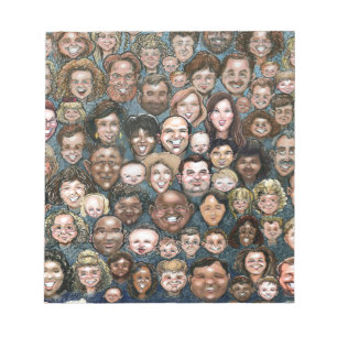 Gesichter der Menschheit Notizblock