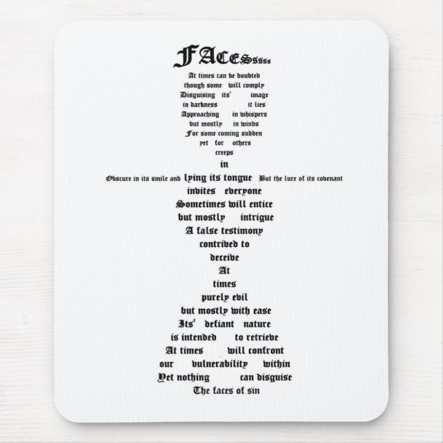 Gesichter des Sins Mousepad (Vorne)