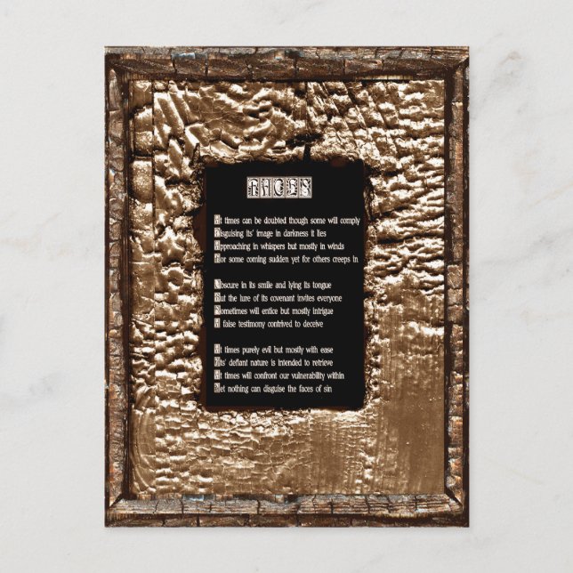 Gesichter des Sins Postkarte (Vorderseite)