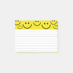 Gesichter, gestrichene Papiere Post-it Klebezettel