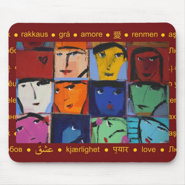 Gesichter Mousepad (Vorne)