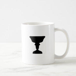 Gesichter oder Vasenillusion von zwei Gesichtern Kaffeetasse