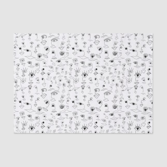 Gesichter Seidenpapier (Vorderseite)