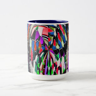 Gesichter Zweifarbige Tasse