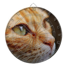 Gesichts einer Ingwerkatze bestimmt Dartscheibe