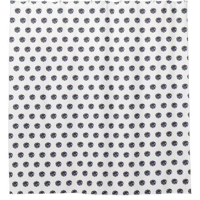 Gesichts-elegantes Diamond-Gem-Bildmuster Duschvorhang (Vorderseite)