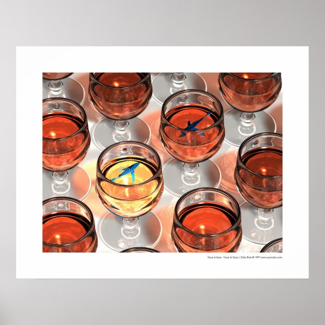 Gesichts-Gesicht - Gesichtsausdruck Poster (Vorne)