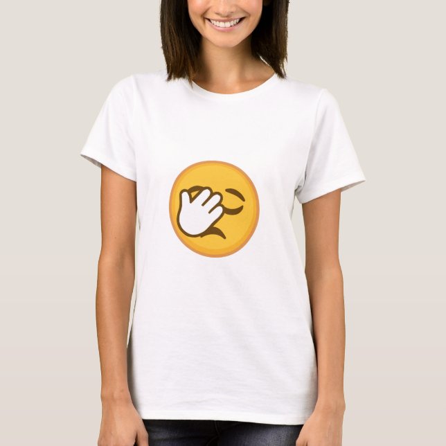 Gesichts-Palme Emoji T-Shirt (Vorderseite)