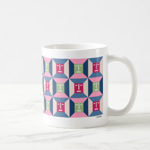 Gesichts-Quadrate 3 Kaffeetasse