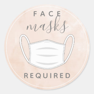 Gesichts-rosa Gesichtsmaske erfordert Etikett Runder Aufkleber