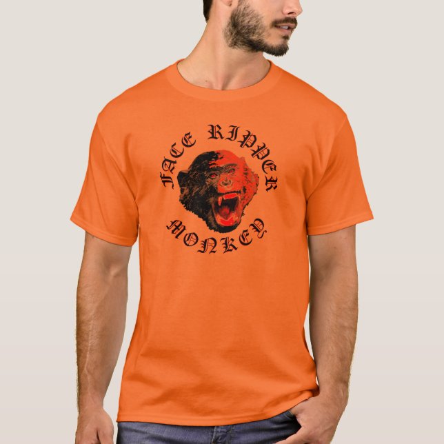 Gesichts-Trennmaschine-Affe "Gangsta " T-Shirt (Vorderseite)