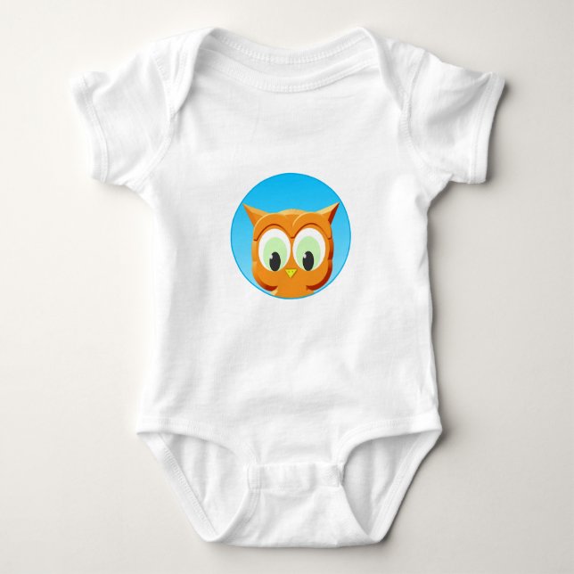 Gesichtsausdruck einer kleinen Schale Baby Strampler (Vorderseite)