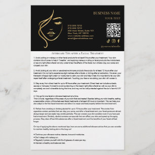 Gesichtsbehandlungen Nachsorge Flyer