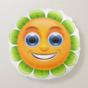 GESICHTSBLUME RUNDES KISSEN