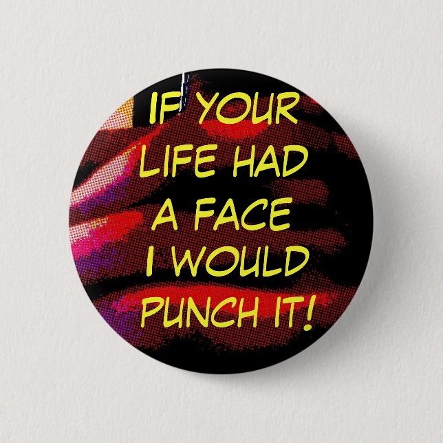 Gesichtsdurchschlag Button (Vorderseite)