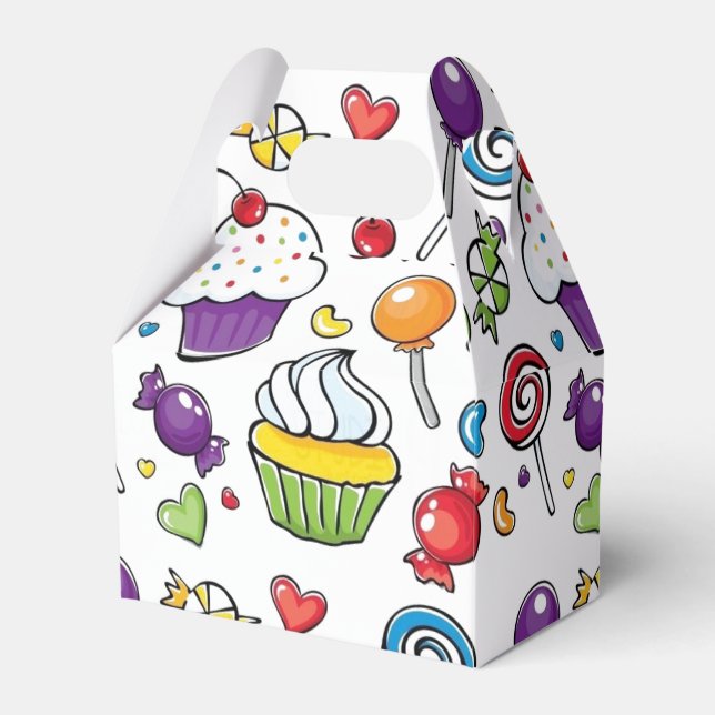 Gesichtskasten - süße Kuchen Geschenkschachtel (Vorderseite)