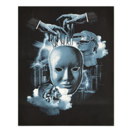 Gesichtslos - Design von Techno-Goth Streetwear Fotodruck