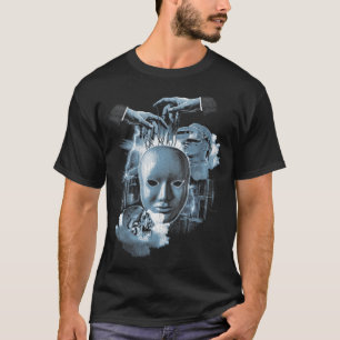 Gesichtslos - Design von Techno-Goth Streetwear T-Shirt