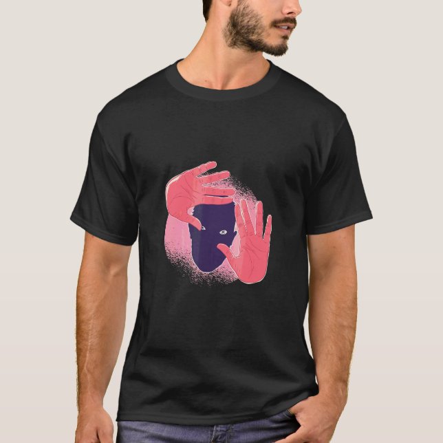 Gesichtslose Hände gruselig aussehen T-Shirt (Vorderseite)