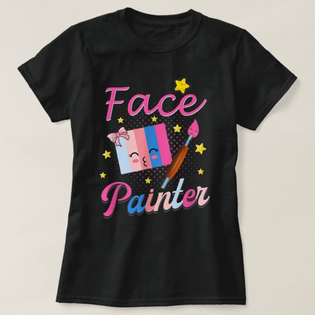 Gesichtsmaler für Makeup-Künstler T-Shirt (Design vorne)
