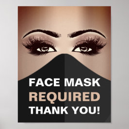 Gesichtsmaske erforderlich Covid Kosmetologe Hair  Poster
