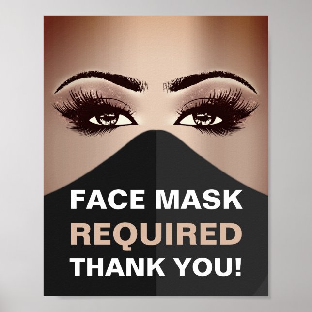 Gesichtsmaske erforderlich Covid Kosmetologe Hair  Poster (Vorne)