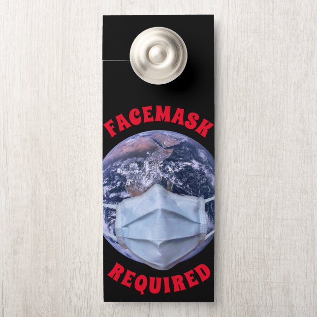 Gesichtsmaske erforderlich türanhänger (Auf Knauf)