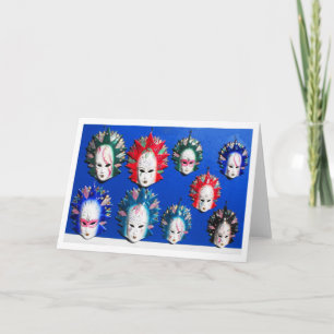 Gesichtsmasken Venedig Feiertagskarte