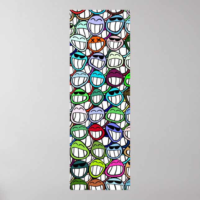 Gesichtsmuster Poster (Vorne)