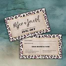 Gesichtsmuster und Gold Vintag Empfehlungskarte