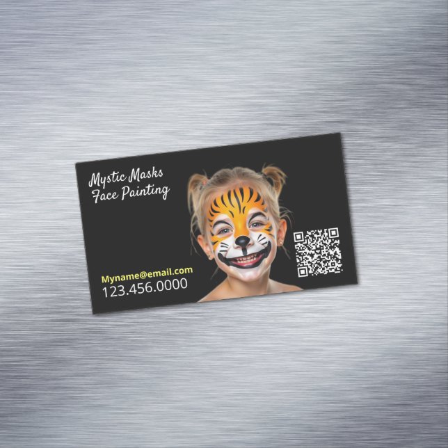 Gesichtspainting QR Magnetische Visitenkarte (Beispiel)