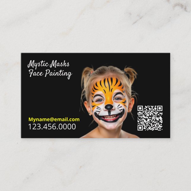 Gesichtspainting QR Visitenkarte (Vorderseite)
