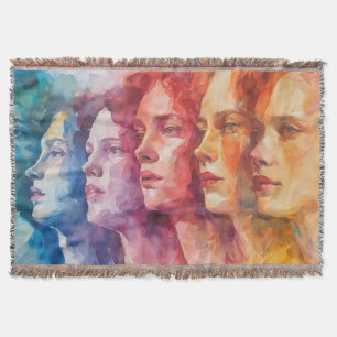 Gesichtspflege von Frauen - Aquarellmalerei Decke