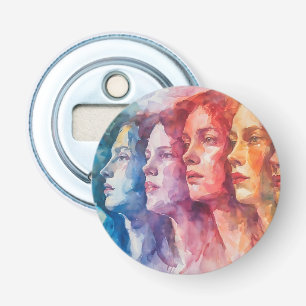 Gesichtspflege von Frauen - Aquarellmalerei Flaschenöffner