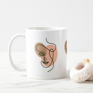 Gesichtstasse mit organischen Erdnuancen Kaffeetasse