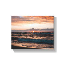 Gespannte Leinwand mit Bild von Strandwellen