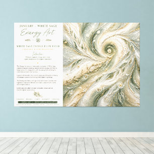 Gespannter Leinwanddruck Januar — White Sage Energ