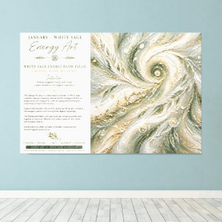 Gespannter Leinwanddruck Januar — White Sage Energ