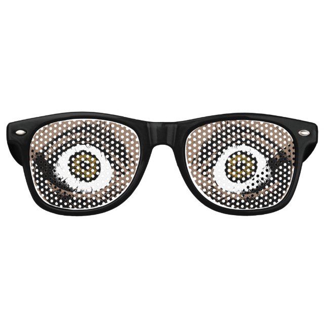"Gespeicherte Augen" Dunkle Haut und Augen individ Partybrille (Vorderseite)