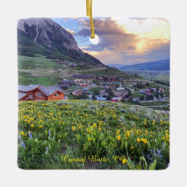 Gespeicherter Butte, CO-Foto Keramikornament (Vorderseite)