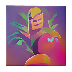 Gespenst eines Mango-Popskels abstrakte digitale K Fliese