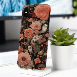 Gespenster und Blume Stickerei iPhone 16 Pro Max Hülle