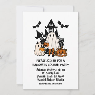 Gespenster und Fledermäuse Kids Halloween Party Einladung